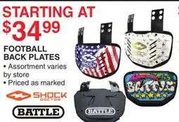 Dunham's Sports FOOTBALL BACK PLATES offer
