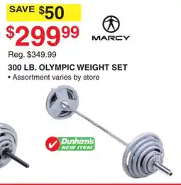 Dunham's Sports MARCY 300 LB. OLYMPIC WEIGHT SET offer