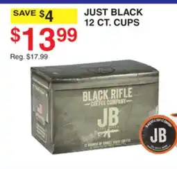 Dunham's Sports BLACK RIFLE COFFEE COMPANY JUST BLACK 12 CT. CUPS offer