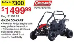 Dunham's Sports COLEMAN GK200 GO-KART offer