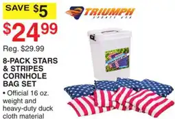 Dunham's Sports 8-PACK STARS & STRIPES CORNHOLE BAG SET offer