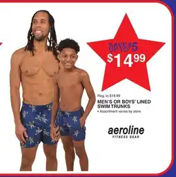Dunham's Sports AEROLINE MEN'S OR BOYS' LINED SWIM TRUNKS offer