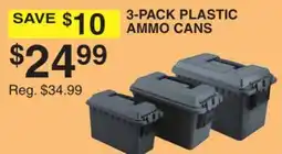 Dunham's Sports 3-PACK PLASTIC AMMO CANS offer