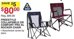 Dunham's Sports GCI FREESTYLE COLLAPSIBLE OR COMFORT PRO XL ROCKER CHAIR offer