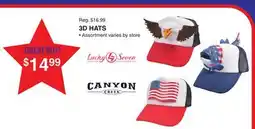 Dunham's Sports 3D HATS offer