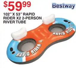 Dunham's Sports BESTWAY 102 X 53 RAPID RIDER X2 2-PERSON RIVER TUBE offer