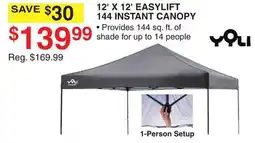Dunham's Sports YOLI 12' X 12' EASYLIFT 144 INSTANT CANOPY offer