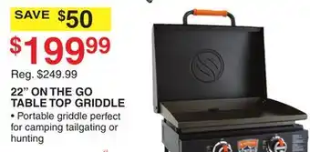 Dunham's Sports BLACKSTONE 22 ON THE GO TABLE TOP GRIDDLE offer
