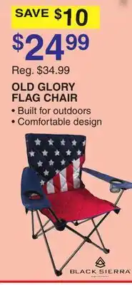 Dunham's Sports BLACK SIERRA OLD GLORY FLAG CHAIR offer