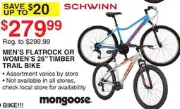Dunham's Sports MEN'S FLATROCK OR WOMEN'S 26 TIMBER TRAIL BIKE offer