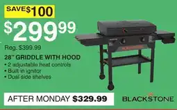 Dunham's Sports BLACKSTONE 28 GRIDDLE WITH HOOD offer