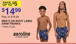 Dunham's Sports AEROLINE MEN'S OR BOYS' LINED SWIM TRUNKS offer