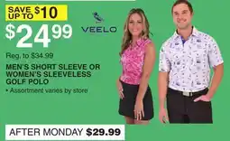 Dunham's Sports VELO MEN'S SHORT SLEEVE OR WOMEN'S SLEEVELESS GOLF POLO offer