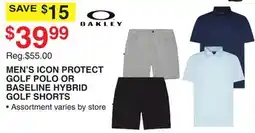 Dunham's Sports MEN'S ICON PROTECT GOLF POLO OR BASELINE HYBRID GOLF SHORTS offer