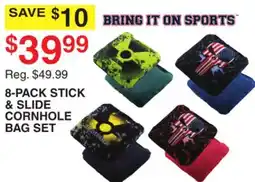 Dunham's Sports 8-PACK STICK & SLIDE CORNHOLE BAG SET offer