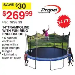 Dunham's Sports PROPEL 14' TRAMPOLINE WITH FUN-RING ENCLOSURE offer