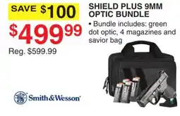 Dunham's Sports SMITH & WESSON SHIELD PLUS 9MM OPTIC BUNDLE offer