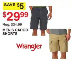 Dunham's Sports WRANGLER MEN'S CARGO SHORTS offer