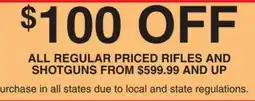 Dunham's Sports RIFLES AND SHOTGUNS offer
