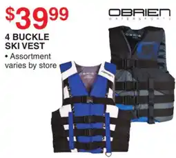 Dunham's Sports OBRIEN 4 BUCKLE SKI VEST offer