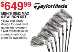 Dunham's Sports TAYLORMADE MEN'S SIM2 MAX 5-PW IRON SET offer