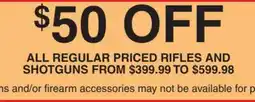 Dunham's Sports RIFLES AND SHOTGUNS offer