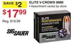 Dunham's Sports SIG SAUER ELITE V-CROWN 9MM offer