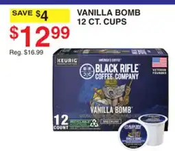 Dunham's Sports BLACK RIFLE COFFEE COMPANY VANILLA BOMB 12 CT. CUPS offer