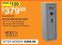 Dunham's Sports 20 GUN FIRE RATED SAFE offer