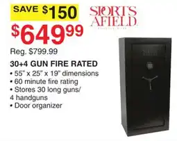 Dunham's Sports SPORTS AFIELD 30+4 GUN FIRE RATED offer