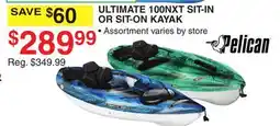 Dunham's Sports PELICAN ULTIMATE 100NXT SIT-IN OR SIT-ON KAYAK offer