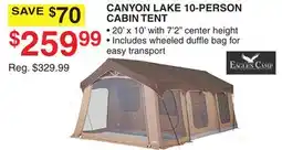 Dunham's Sports EAGLES CAMP CANYON LAKE 10-PERSON CABIN TENT offer