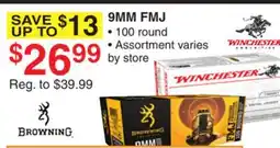 Dunham's Sports WINCHESTER 9MM FMJ offer