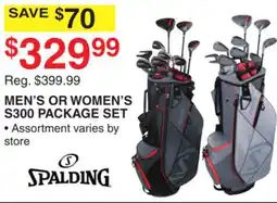 Dunham's Sports SPALDING MEN'S OR WOMEN'S S300 PACKAGE SET offer