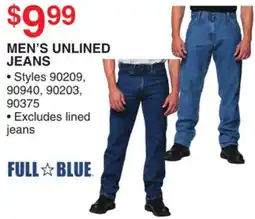 Dunham's Sports FULL BLUE MEN'S UNLINED JEANS offer