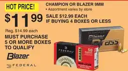 Dunham's Sports CHAMPION OR BLAZER 9MM offer