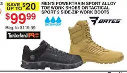 Dunham's Sports MEN'S POWERTRAIN SPORT ALLOY TOE WORK SHOES OR TACTICAL SPORT 2 SIDE-ZIP WORK BOOTS offer