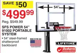 Dunham's Sports LIFETIME SFS POWER 54 91002 PORTABLE SYSTEM offer