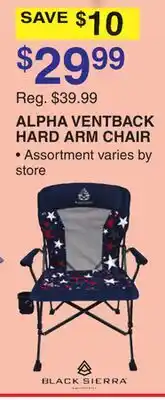 Dunham's Sports BLACK SIERRA ALPHA VENTBACK HARD ARM CHAIR offer