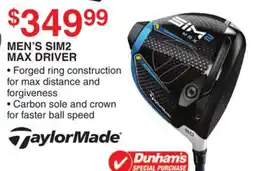 Dunham's Sports TAYLORMADE MEN'S SIM2 MAX DRIVER offer