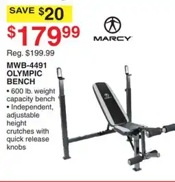 Dunham's Sports MARCY MBW-4491 OLYMPIC BENCH offer