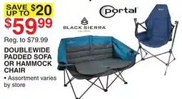 Dunham's Sports DOUBLEWIDE PADDED SOFA OR HAMMOCK CHAIR offer