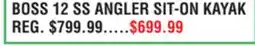 Dunham's Sports BOSS 12 SS ANGLER SIT-ON KAYAK offer