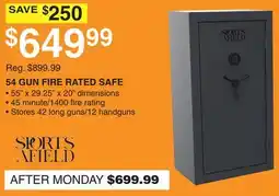 Dunham's Sports SPORTS AFIELD 54 GUN FIRE RATED SAFE offer