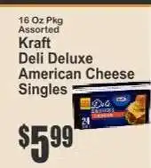 Key Food Kraft Deli Deluxe American Cheese Singles offer