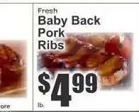 Key Food Baby Back Pork Ribs offer