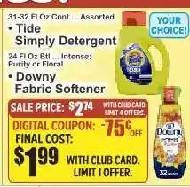 Key Food Tide Simply Detergent offer