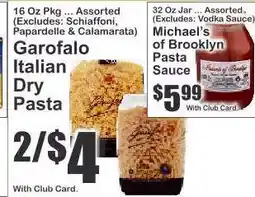 Key Food Garofalo Italian Dry Pasta offer