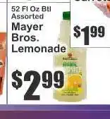 Key Food Mayer Bros. Lemonade offer