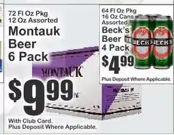 Key Food Montauk Beer 6 Pack offer